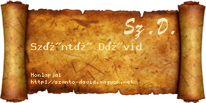 Szántó Dávid névjegykártya
